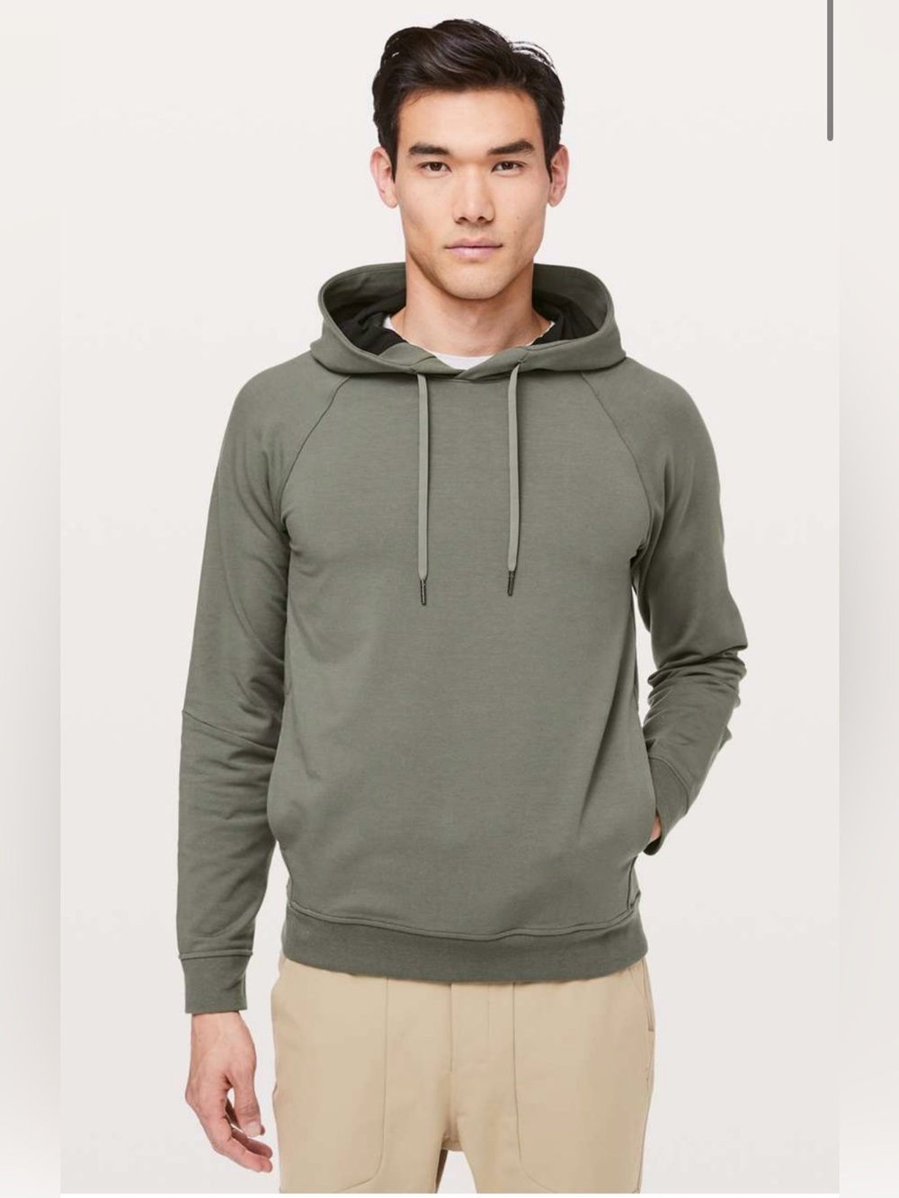Lululemon Men’s City Sweat Pullover Hoodie Grey Sage Size XL